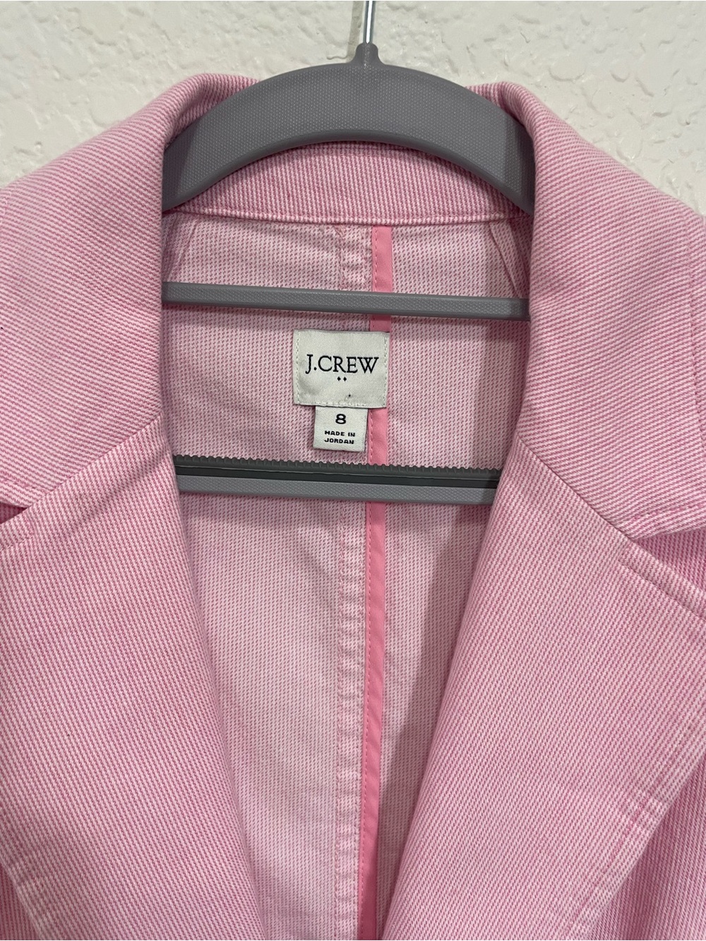 J.Crew Pink Stretch Single-Button Women's Blazer – Size 8 - Picture 3 of 6